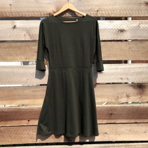 Toad & Co Fit & Flare Olive Green Dress